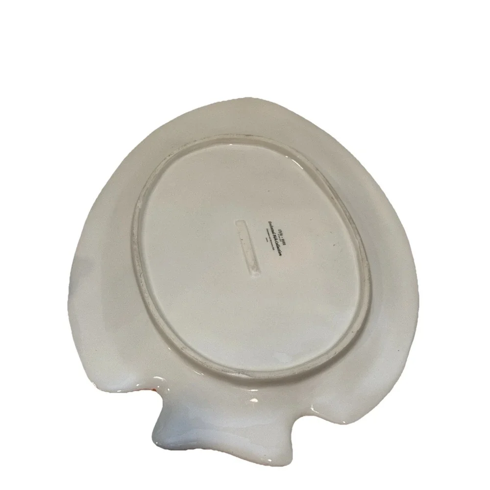 Vintage Style•Eyes By Baum Bros Embossed Fish Collection Orange Platter